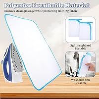 Vista 3 de Paquete de 2 paños de prensado para planchar, paño de malla abrasadora, protector de planchado para coser y planchar, protector de tela de hierro