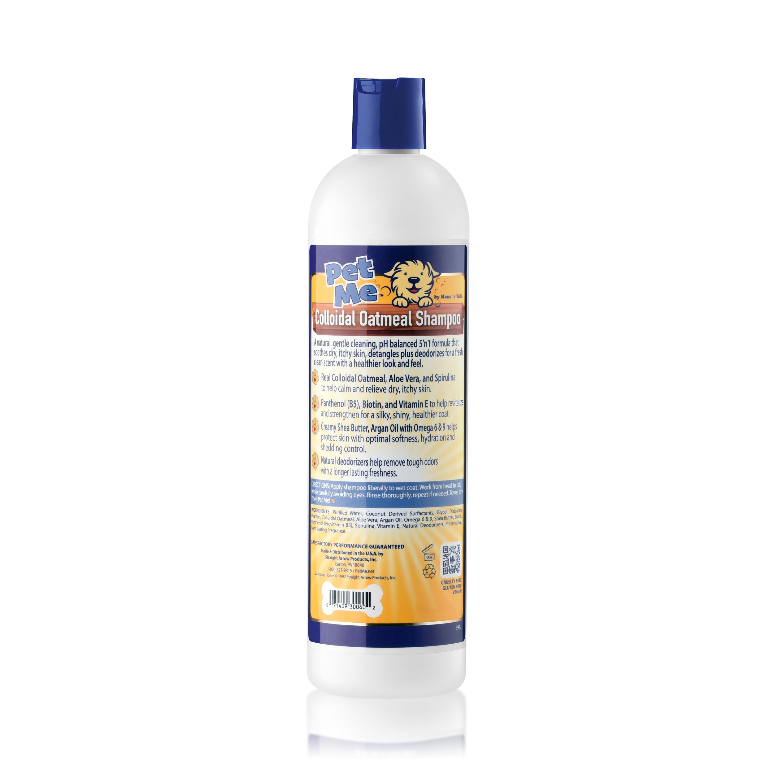 Mane 'n Tail Pet Me Colloidal Oatmeal Shampoo with colloidal Oatmeal, Aloe Vera and spirulina for Dogs