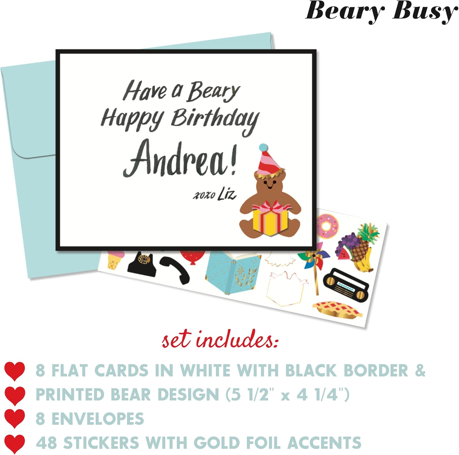 Mrs. Grossman's Beary Bundle with Premium Stickers and Design Your Own Notecards Set image 2
