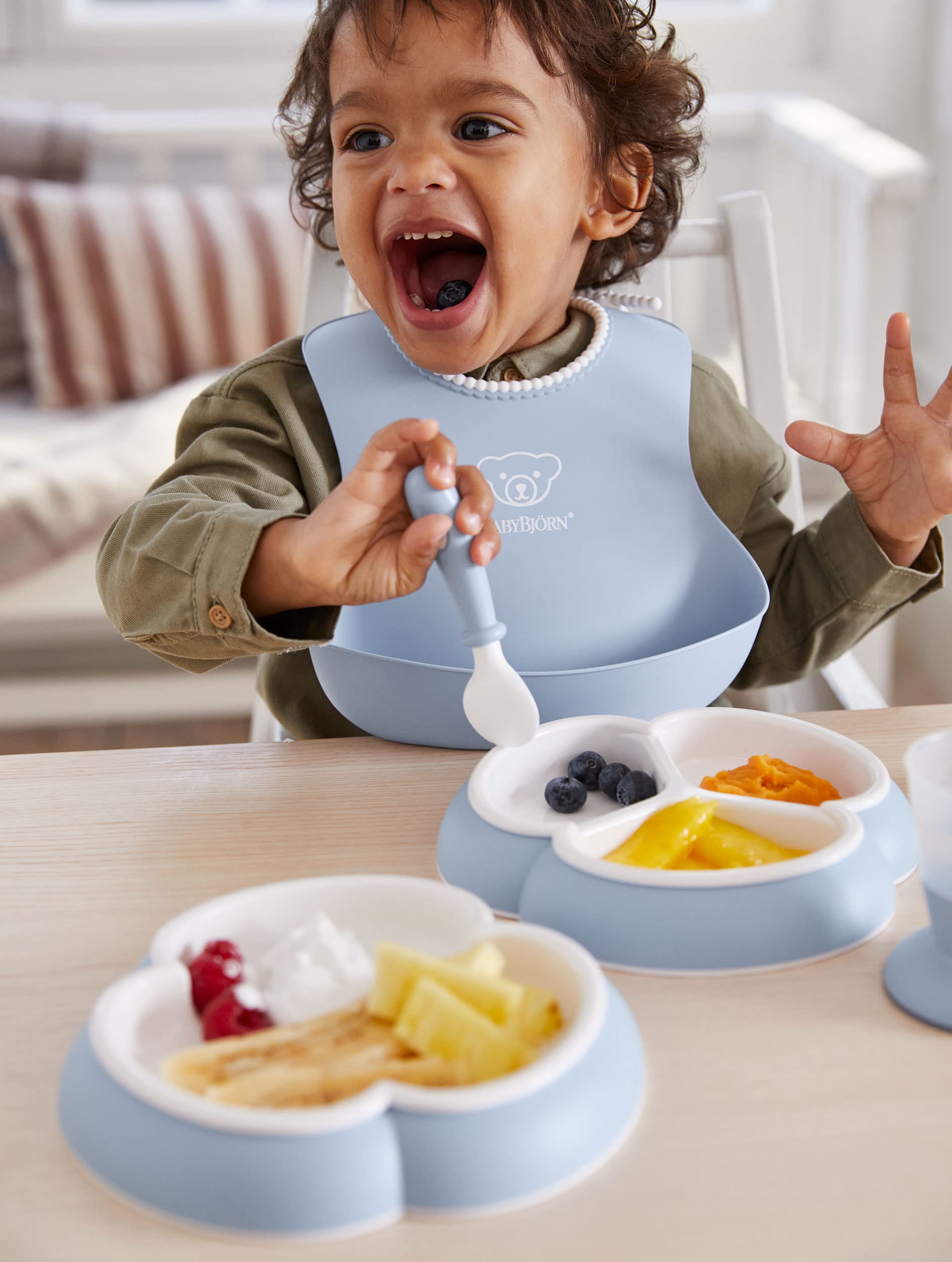 BabyBjörn Kindergeschirr, 8-teilig, Blassblau
