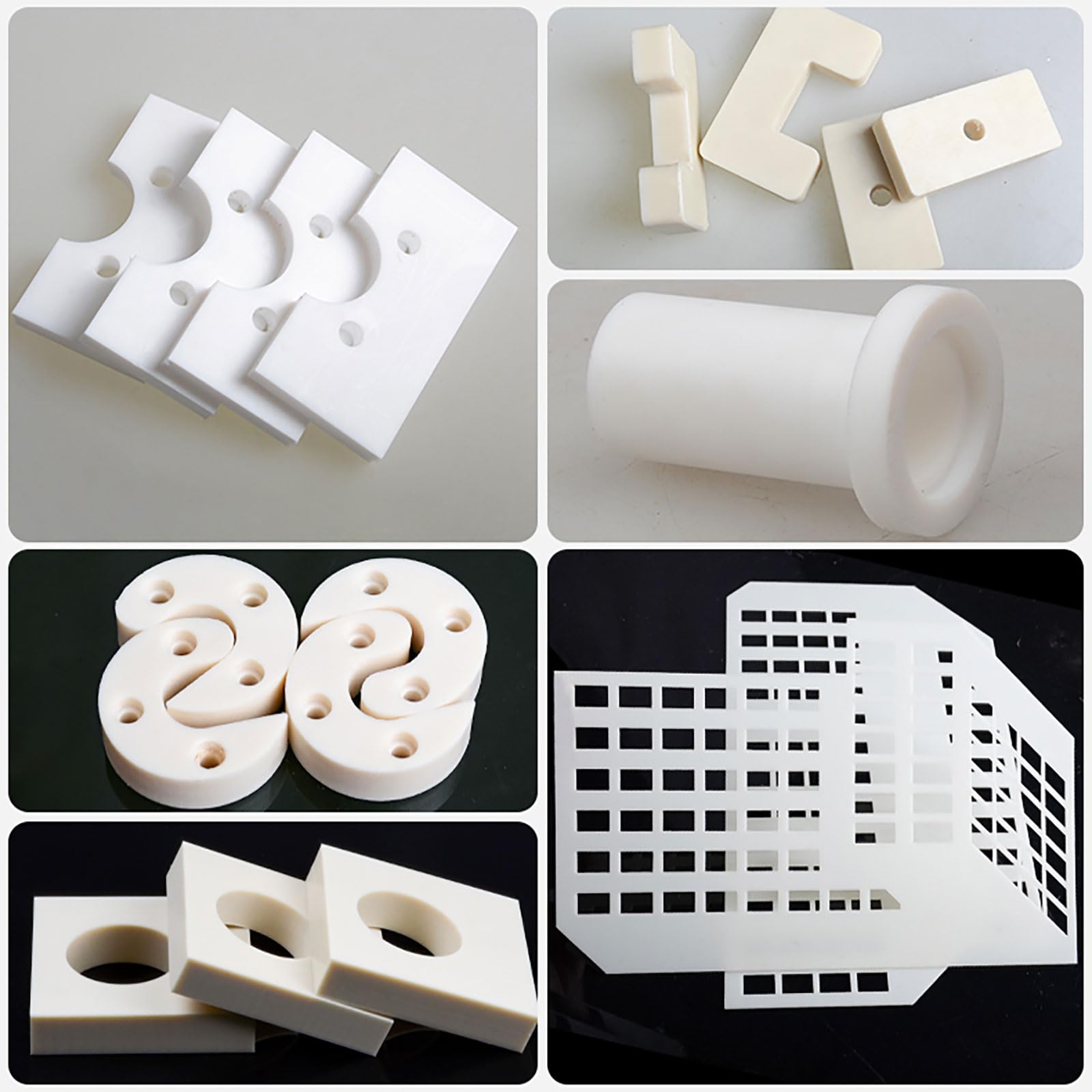 PTFE-Platte, Weiße Technische Kunststoffplatte, 100 Mm × 200 Mm