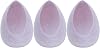 FOCALLURE 3pcs Soft Concealer Puff Wet Dry Dual Use Makeup Puff Set FA136#4 (Purple)