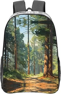 Zeppelin Patterned transparent backpack, lightweight and durable storage bag, stylish and trendy