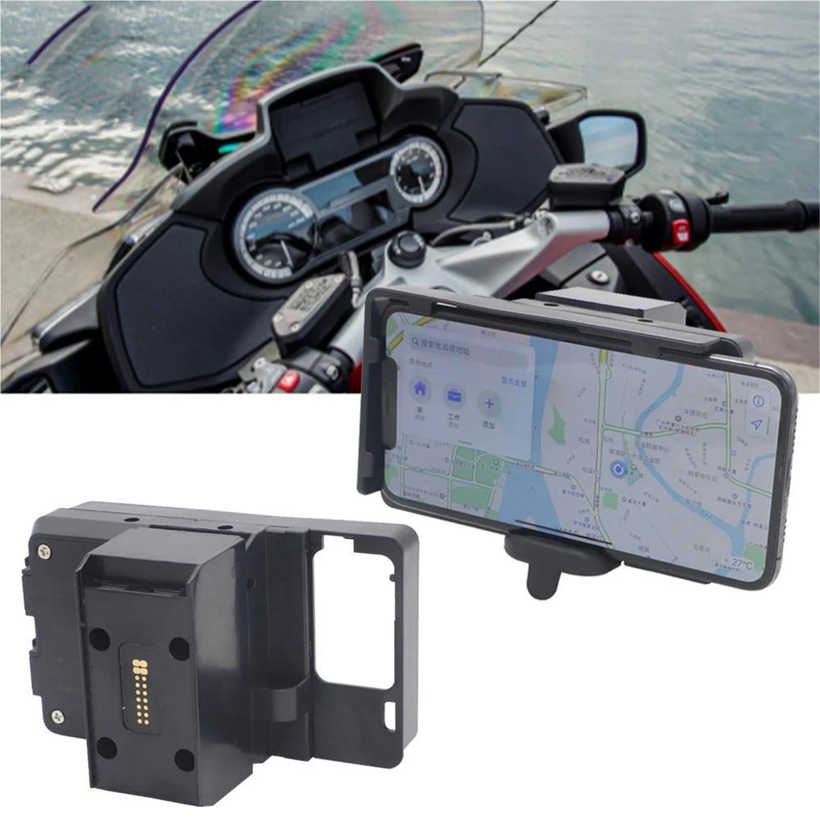 Fester Lenker Motorradzubehör Telefonhalter GPS-Navigation Motorrad-Ersatzteile Für BMW R1200RT R1200 RT 2014-2019