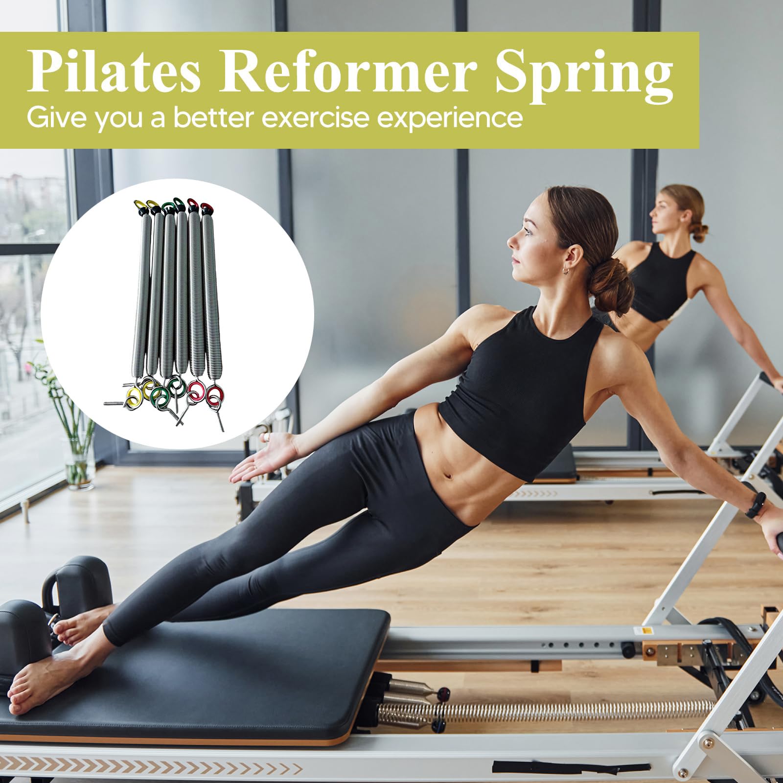 Molla di ricambio in acciaio per allenamento di resistenza, 6 pezzi, design professionale, per pilates, fitness