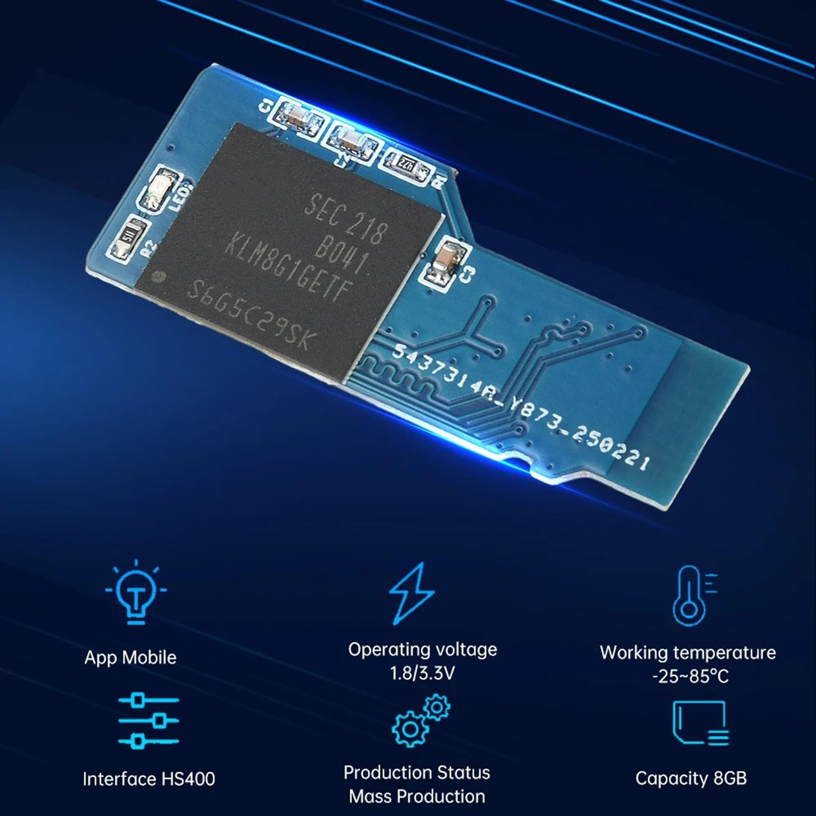 Supporto Adattatore da EMMC a Scheda Memoria Adattatore sostitutivo Chip BGA153 BGA169 per Soluzione archiviazione Scheda Sviluppo modulo Memoria per Recupero Dati