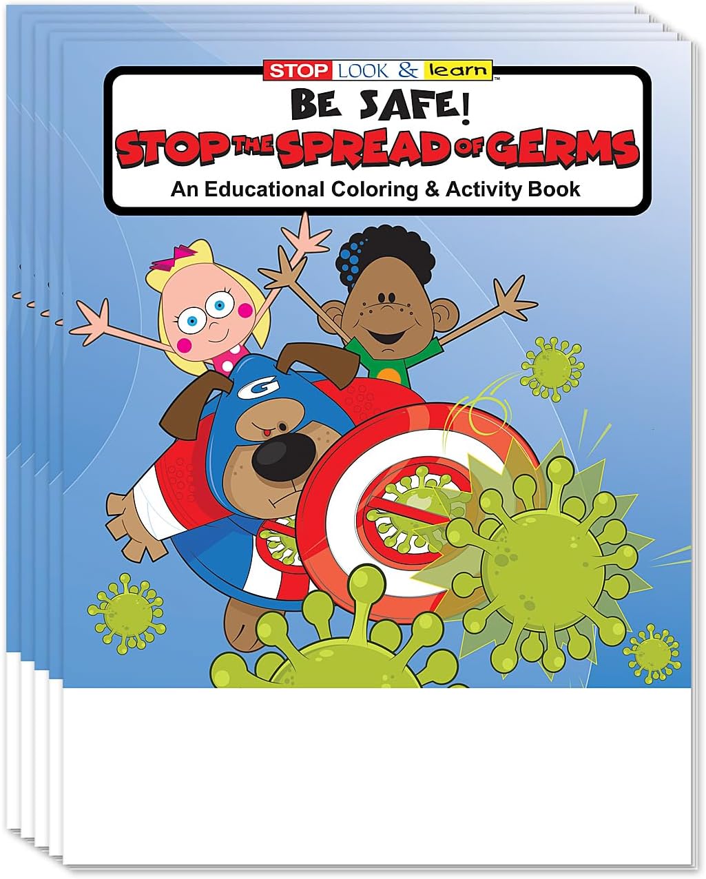 ZOCO Stop the Spread Coloring Books for Kids (25 Bulk Pack, Without Crayons) Public Health Handouts for Schools, Pediatricians & Pharmacies – Hand‑Washing, Cough/Sneeze Hygiene Activities