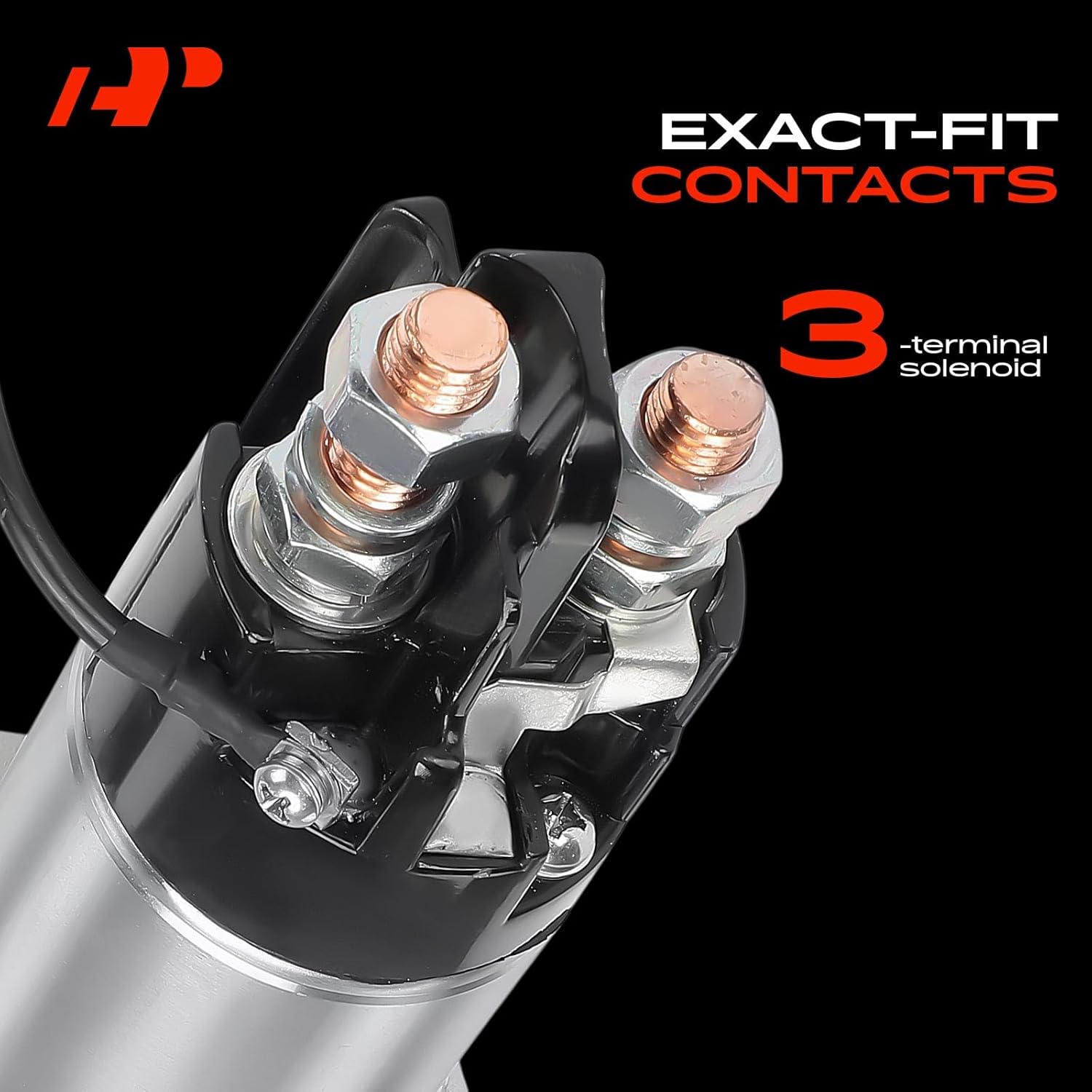 A-Premium Starter Solenoid Compatible with Freightliner - FC80 1999-2007, Argosy 2000-2003, Century Class 1996-2008, Classic, Columbia, Coronado, FL106, FL50, FL60, FL70, FL80-12V