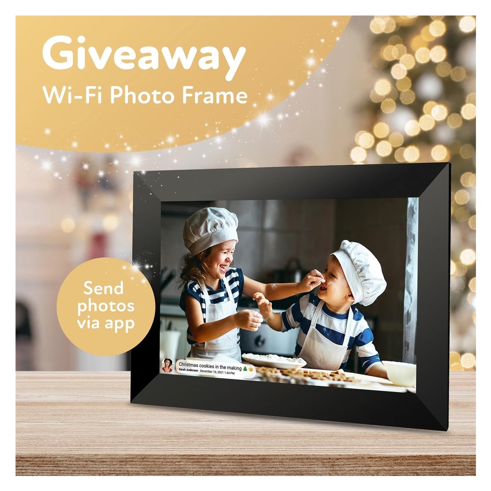 8 "10.1" Inteligentna Ramka Na Zdjęcia WiFi Cyfrowa Album Fotograficzny 1280 * 800 Ekran Dotykowy IPS 16 GB Pamięci Prezent Kontrola Aplikacji WyjąTkowe WrażEnia Wizualne(Black-8 inch)