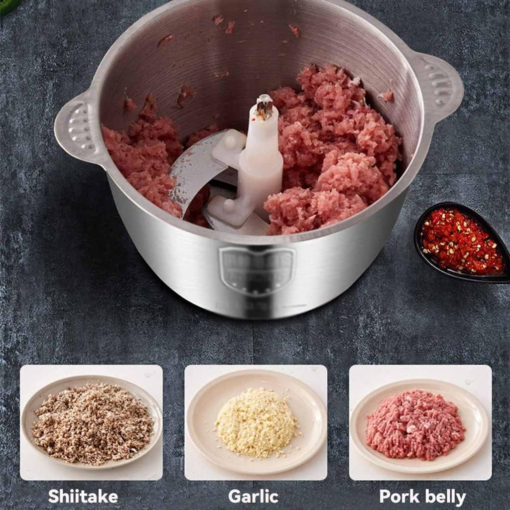 3 Speeds 2L 3L Electric Chopper Meat Grinder Stainless Steel Mincer Food Processor Kitchen Slicer Egg Beater(2L)