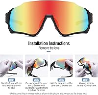 Vista 2 de DUCO DK280 - Lentes de sol polarizados para niños, jóvenes, béisbol, deportes, adolescentes, ciclismo, niños y niñas, con 3 lentes