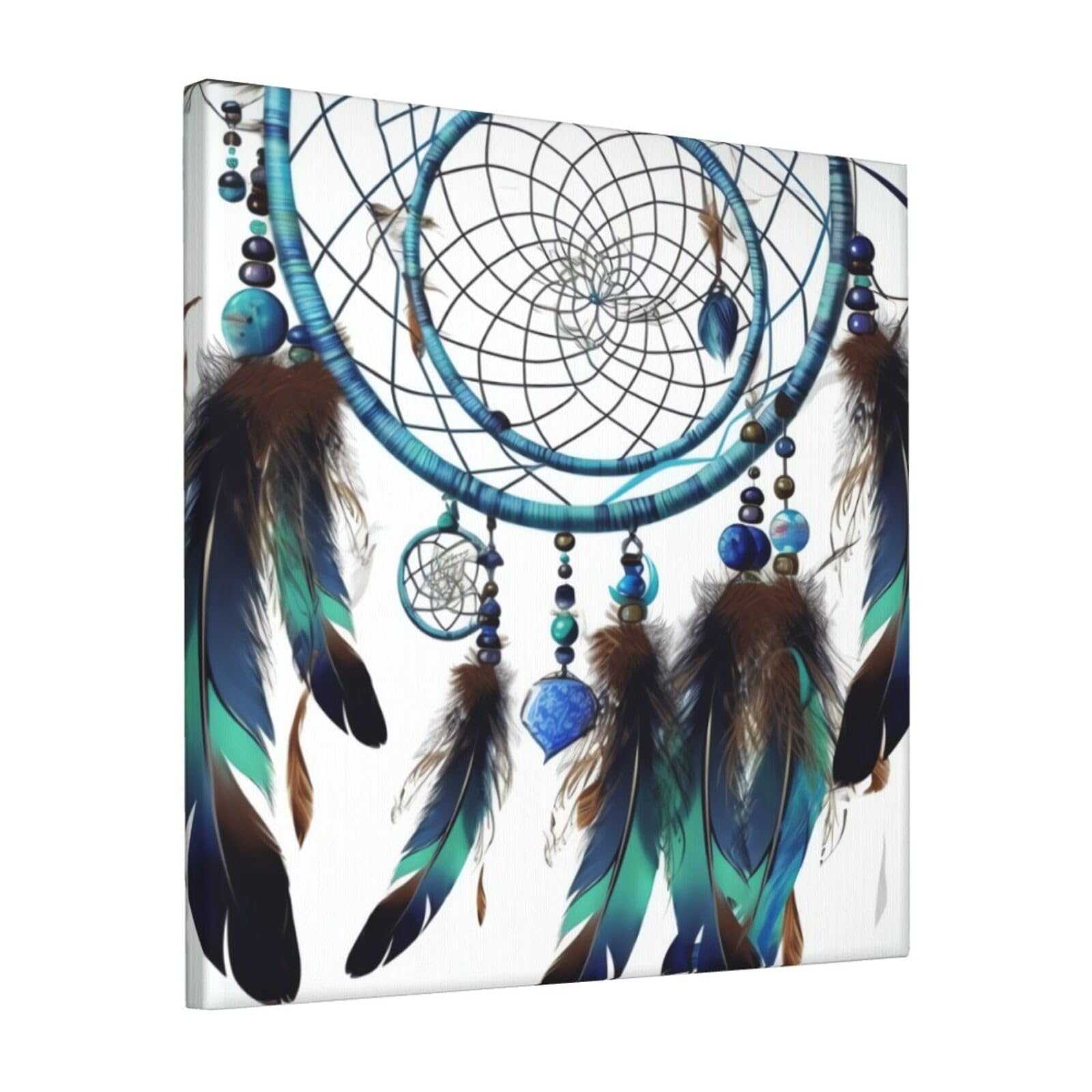 KLOPH Native American Dream Catcher Canvas Wall Art for Living Room 12"x12" Modern Artwork Painting for Bathroom Hanging Canvas Prints Aesthetic Wallart for Bedroom Kitchen Office Wall Decor