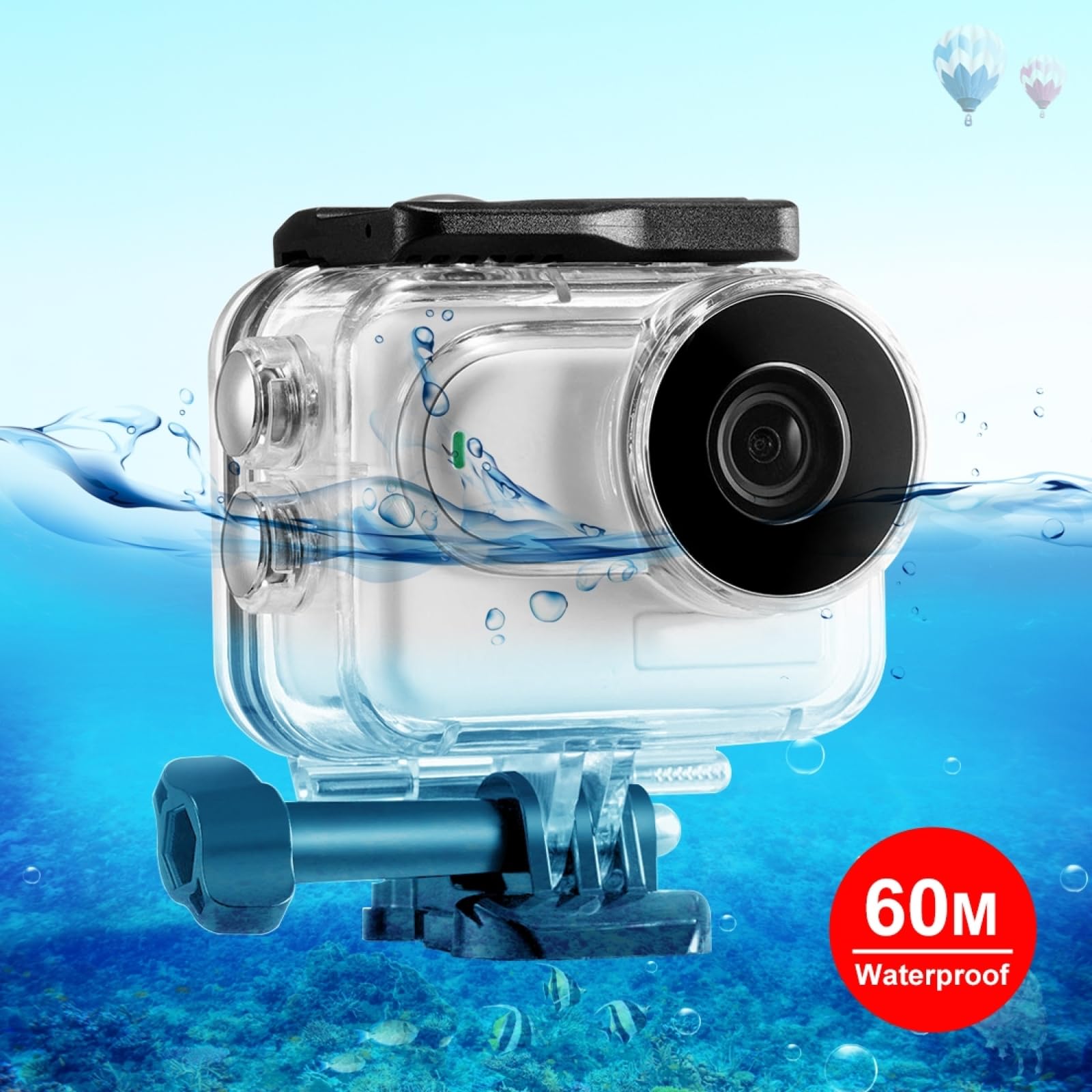 Per Insta360 GO3 Custodia Impermeabile, 60 Metri di Immersione Custodia Protettiva Custodia Protettiva Subacquea per GO 3 Fotocamera Sportiva