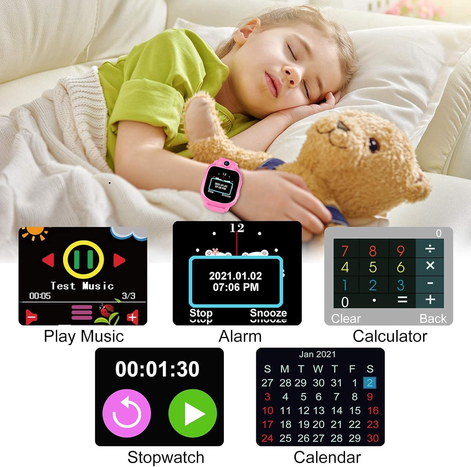 One-Day Sale: Up to 70% Off PROGRACE Kids Smartwatch for Girls - Bundled with Kids Camera for Gilrs Underwater Camera Toy Birthday for 3 4 5 6 7 8 9 10 11 12 Years Old Toddler Children