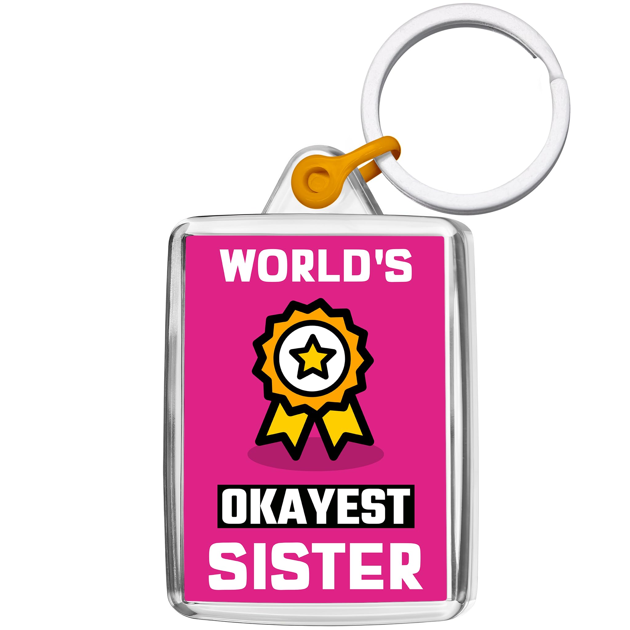 Pixly® Sister Keyring Key Fob Keychain Keepsake Funny Best Sister Girl Joke Gift for Her