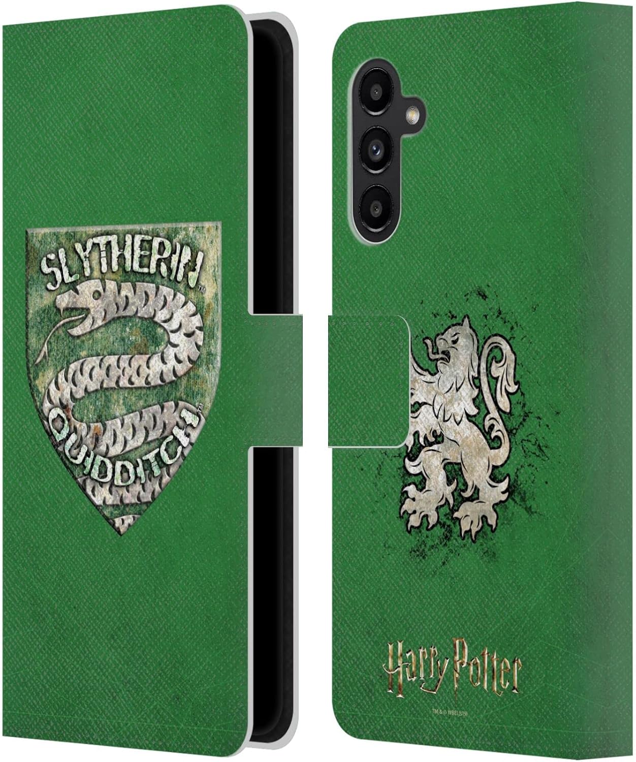 Head Case Designs Officially Licensed Harry Potter Slytherin Quidditch Badge Prisoner of Azkaban V Leather Wallet Case Compatible with Samsung Galaxy A13 5G (2021)