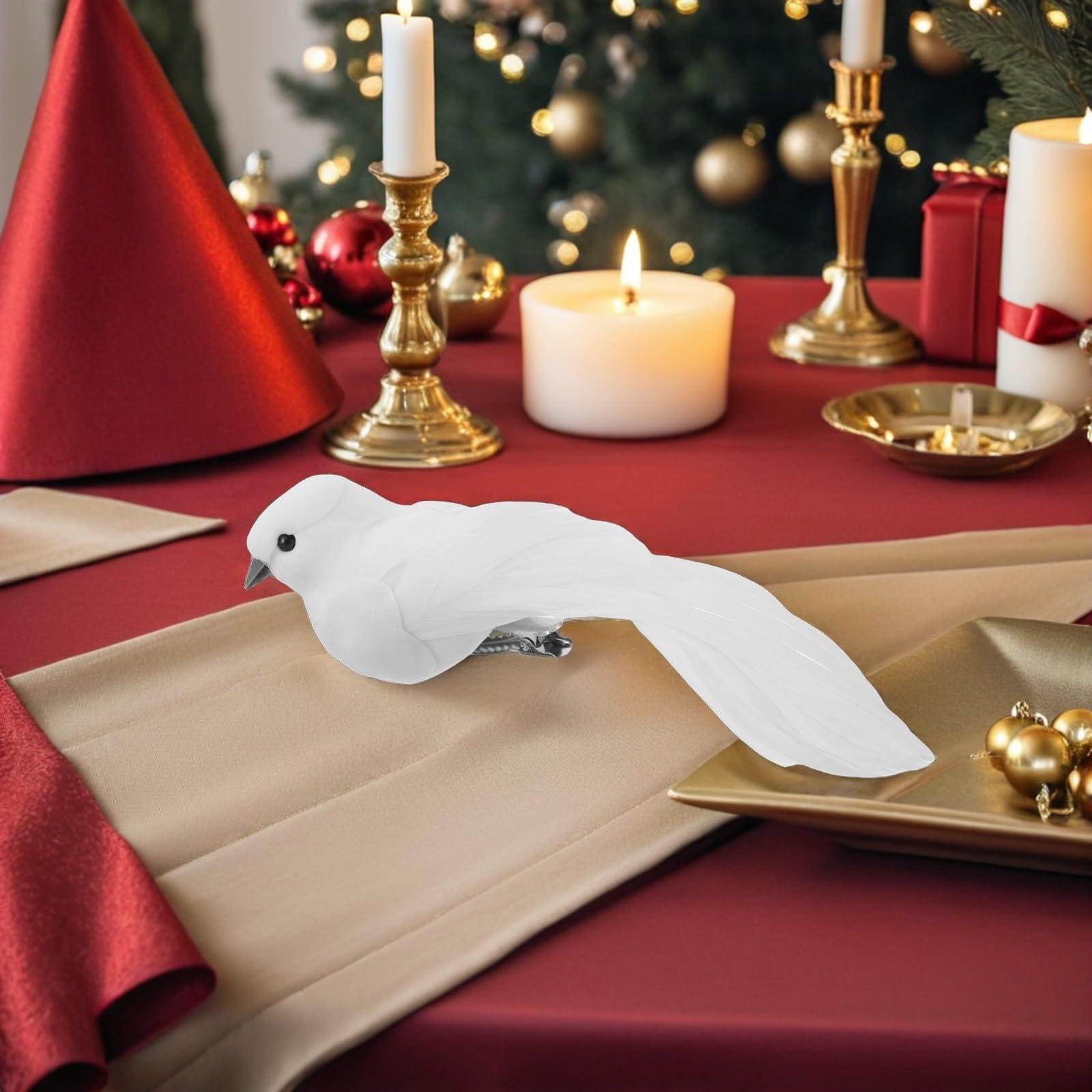 FRCOLOR 30 Piezas Pájaro Artificial Paloma de Espuma para Navidad,