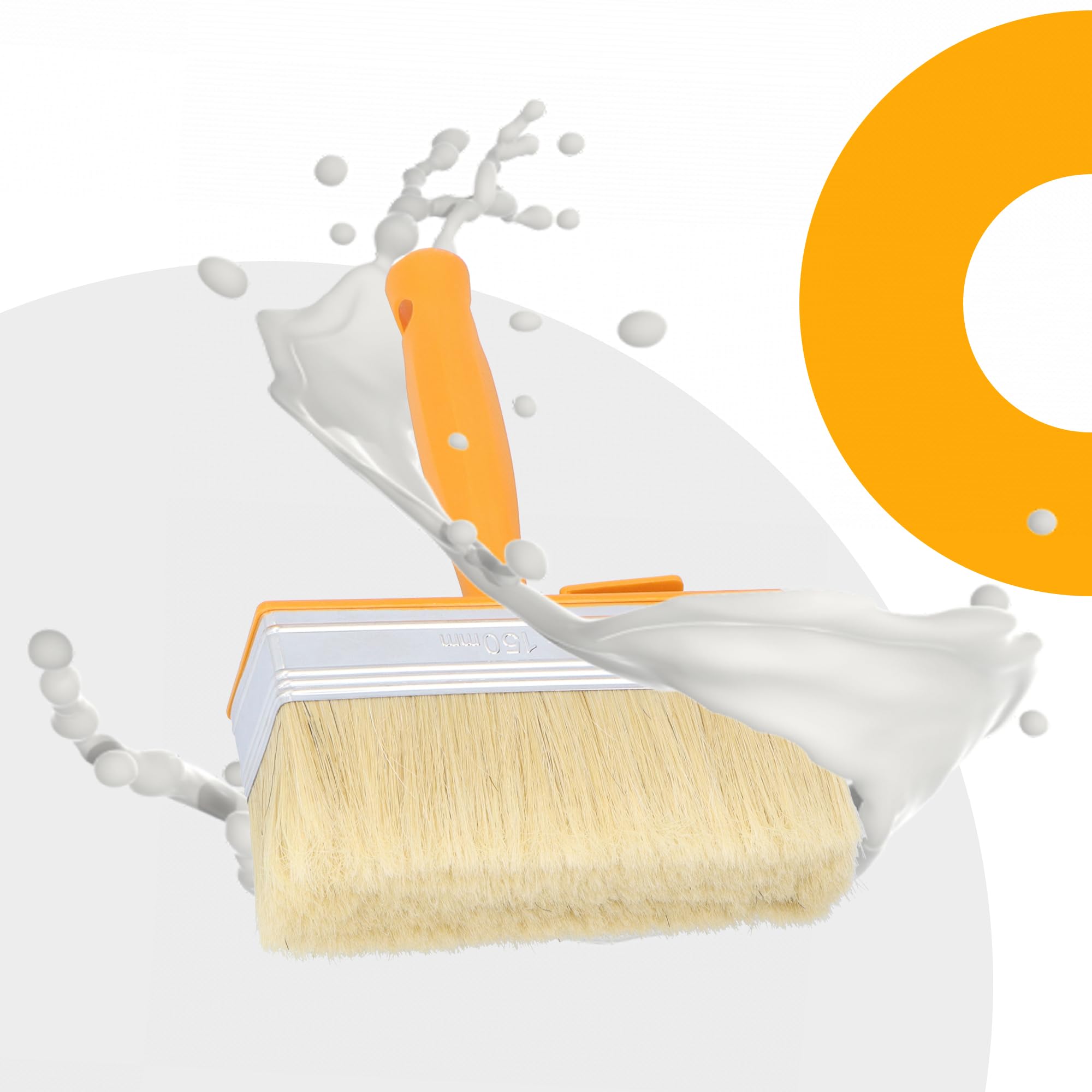 10x Pinceau De Peinture Plate 150 mm | Brosse Pinceau À Enduit Brosse À Laque Pinceau pour Meubles Mur Terrasse Teinture Murale Mobilier Clôture Bois Revêtement