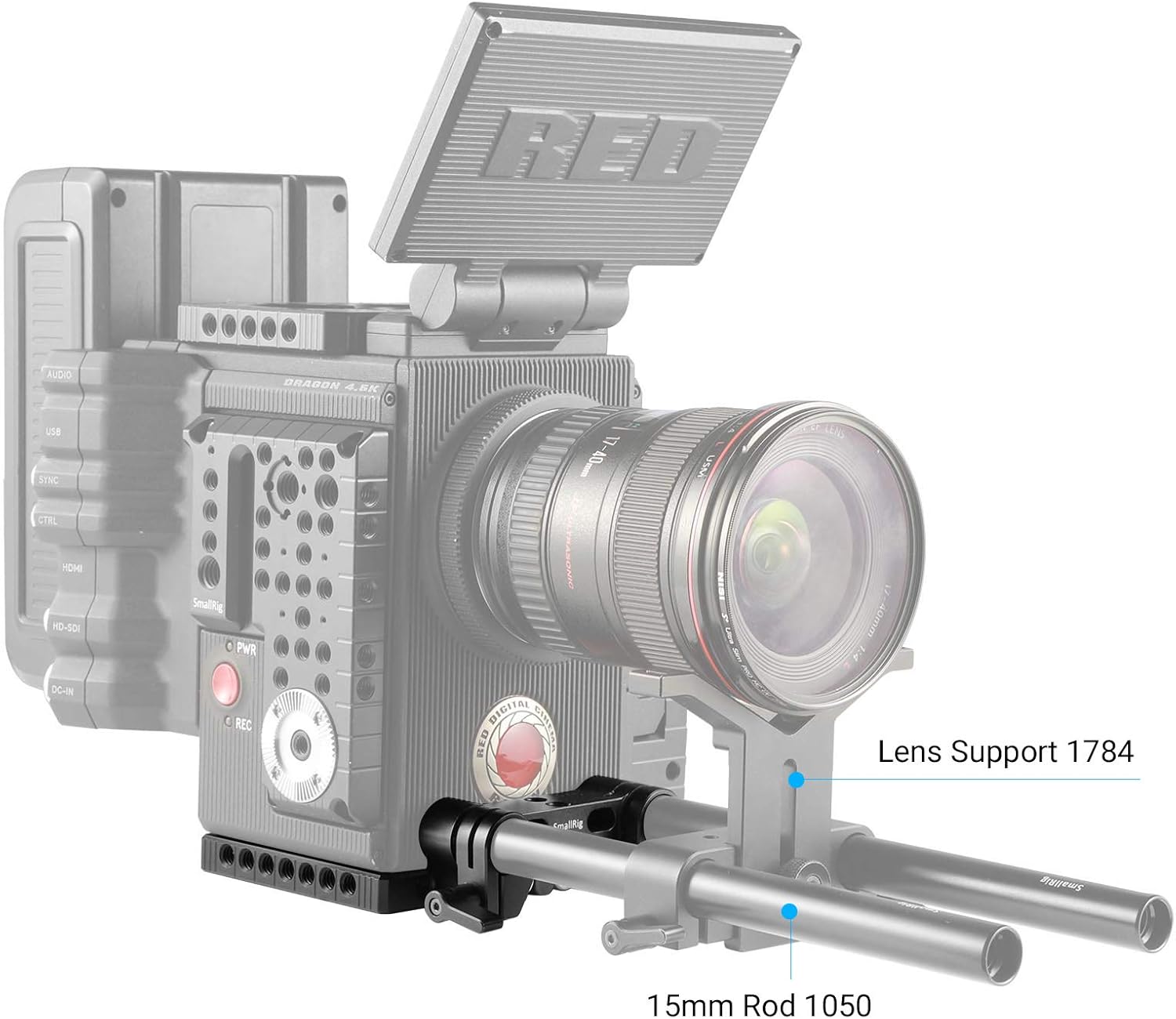 Uр Tо 40% оƒƒ SMALLRIG Base Plate Riser Plate for RED Raven/Scarlet-W/Epic-W/Weapon with Rod Clamp - 1756