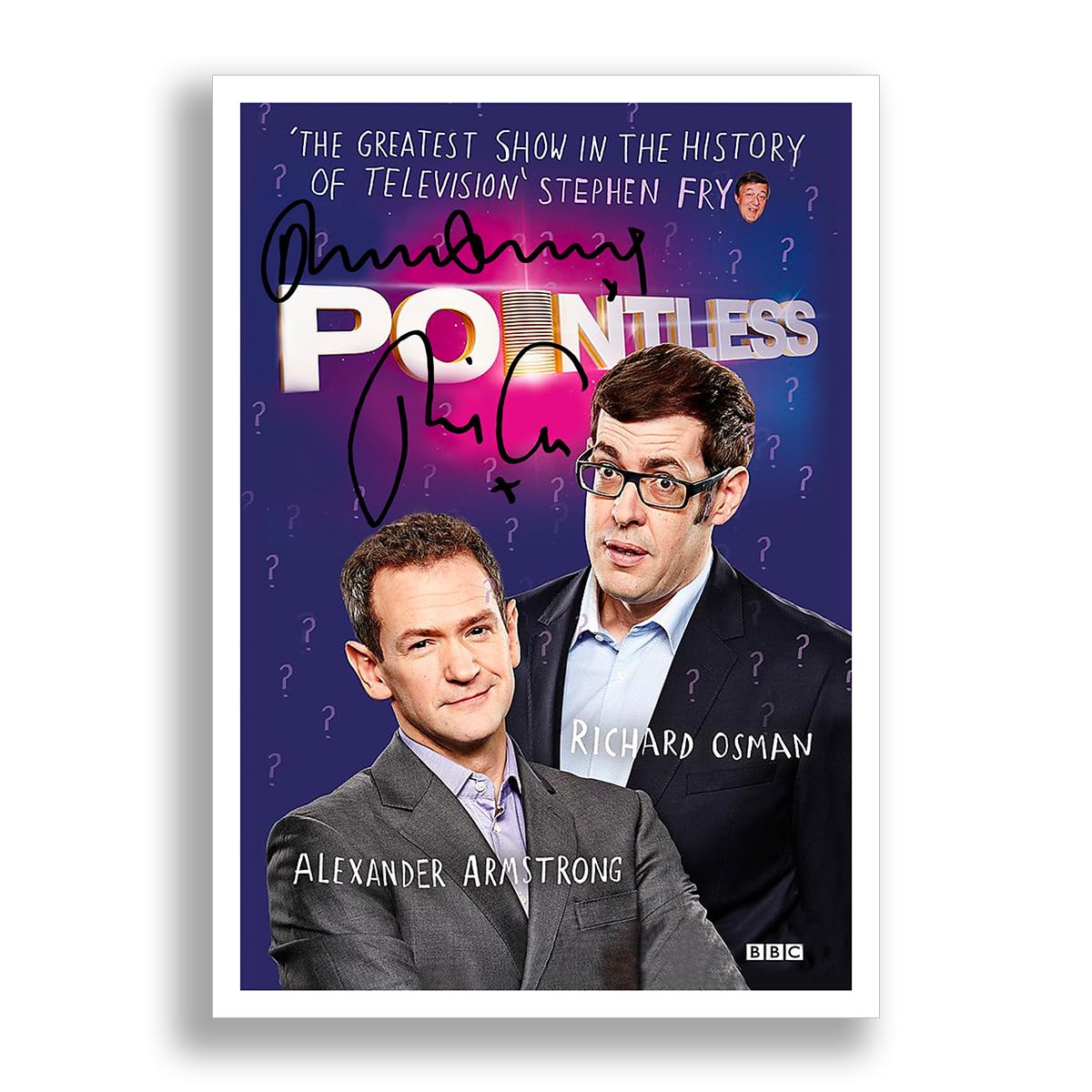 Memorabilia A4 Poster Only Pointless Cast Signed Autograph A4 Poster Photo Print Photograph Picture Tv Show Series Season Framed Dvd Boxset Gift Bbc Richard Osman Alexander Armstrong (A4 Poster Only)