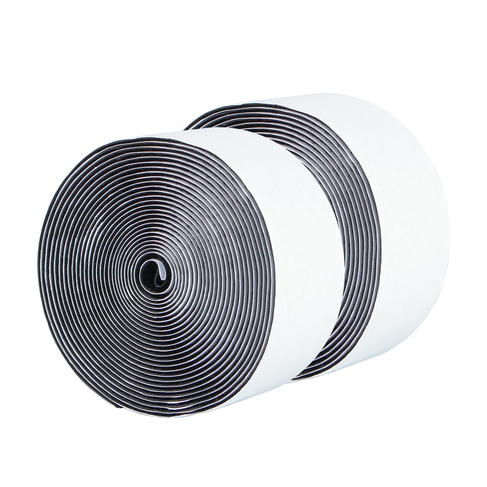 2 Inch X 16.5 Feet Hook and Loop Tape Sticky Self Adhesive Black, Nylon Heavy Duty Hook and Loop Strips with Adhesive for Fixing Couch Cushions Carpets Mattresses and Crafting