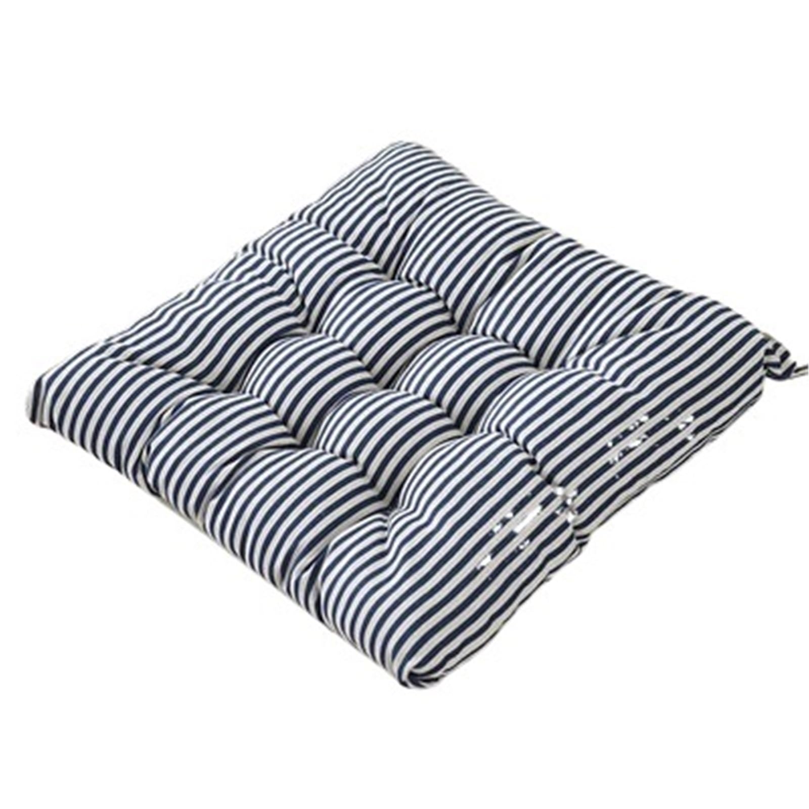 GIJMZY Chair Thickened Seat Cushion Stool Butt Office Four Seasons Hip Pad Breathable Soft Linen(Color3,45x45cm)