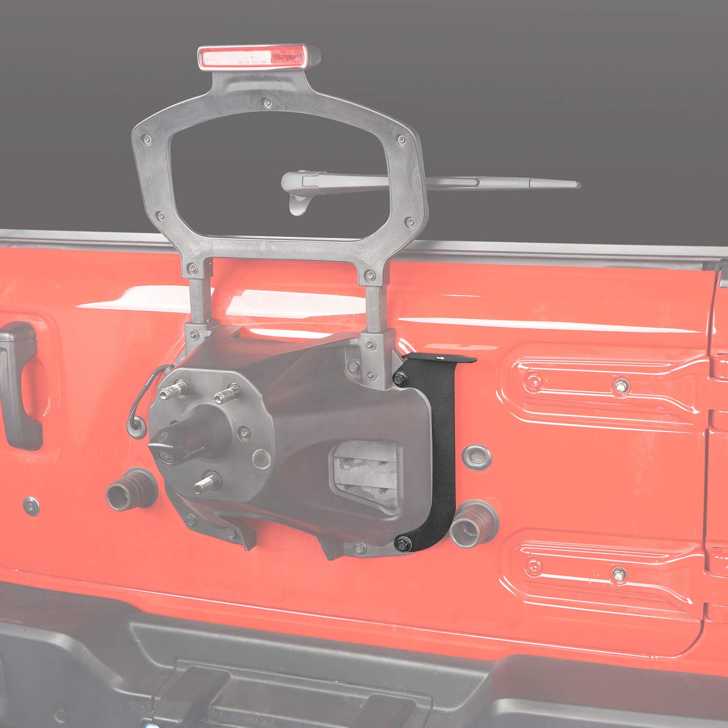 Hooke Road Wrangler JL CB Antenna Spare Tire Mount Bracket Compatible with Jeep Wrangler JL 2018