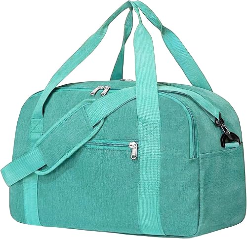 18" Small Carry on Bags for Airplanes with Laptop & Wet Compartment Underseat for Spirit Airlines Personal Item Travel Bag 18x14x8 in Duffle Gym Bag for Women Men, Teal, 17*11.5*8 in, Practical