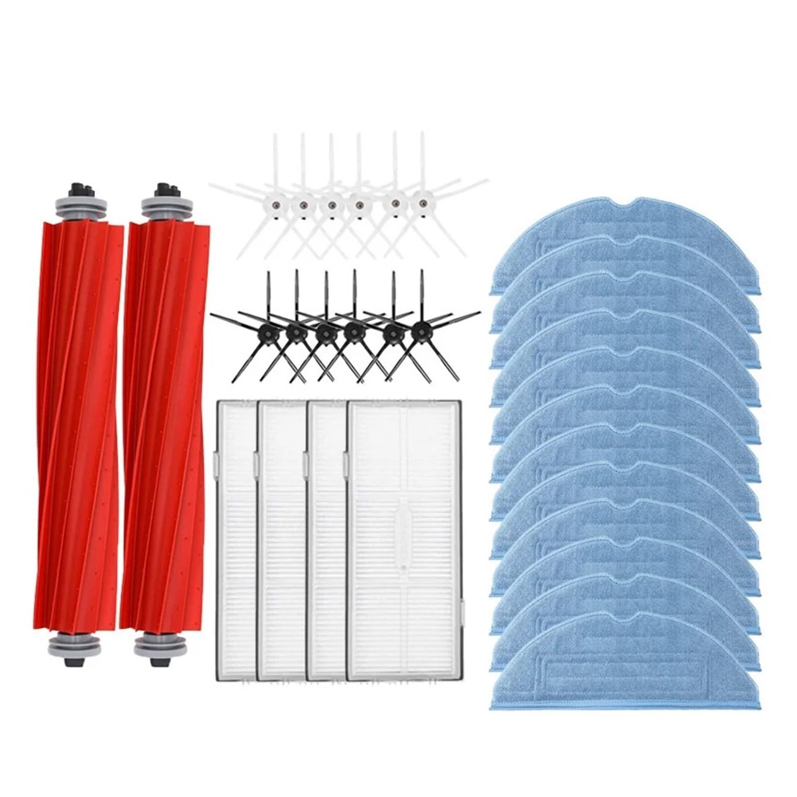 PORRSYDCD Main Brush Hepa Filter Mops Accessories，Compatible With Roborock S7 S70 S75 S7Max S7 Maxv Ultra T7S Plus S7 Pro Ultra Robot Vacuum Cleaner Parts(30PCS)