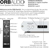 Vista 3 de [Updated Version] Booster Mini Amplifier for TV and Stereo Speakers - Optical Input, Subwoofer Output and Remote Control, Voice Assist, Two Analog