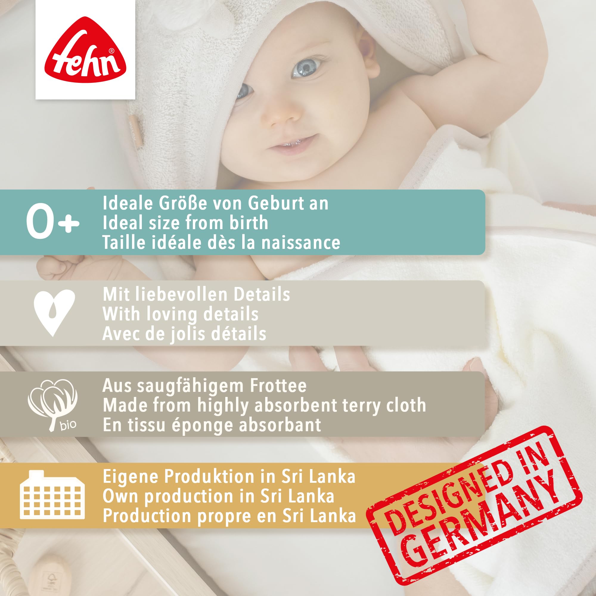Zestaw kąpielowy owca natura – zestaw kąpielowy ręcznik i myjka z bawełny ekologicznej (kbA) – z motywem zwierzęcym dla wesołej zabawy w kąpieli – dla niemowląt i małych dzieci od 0+ miesiąca życia