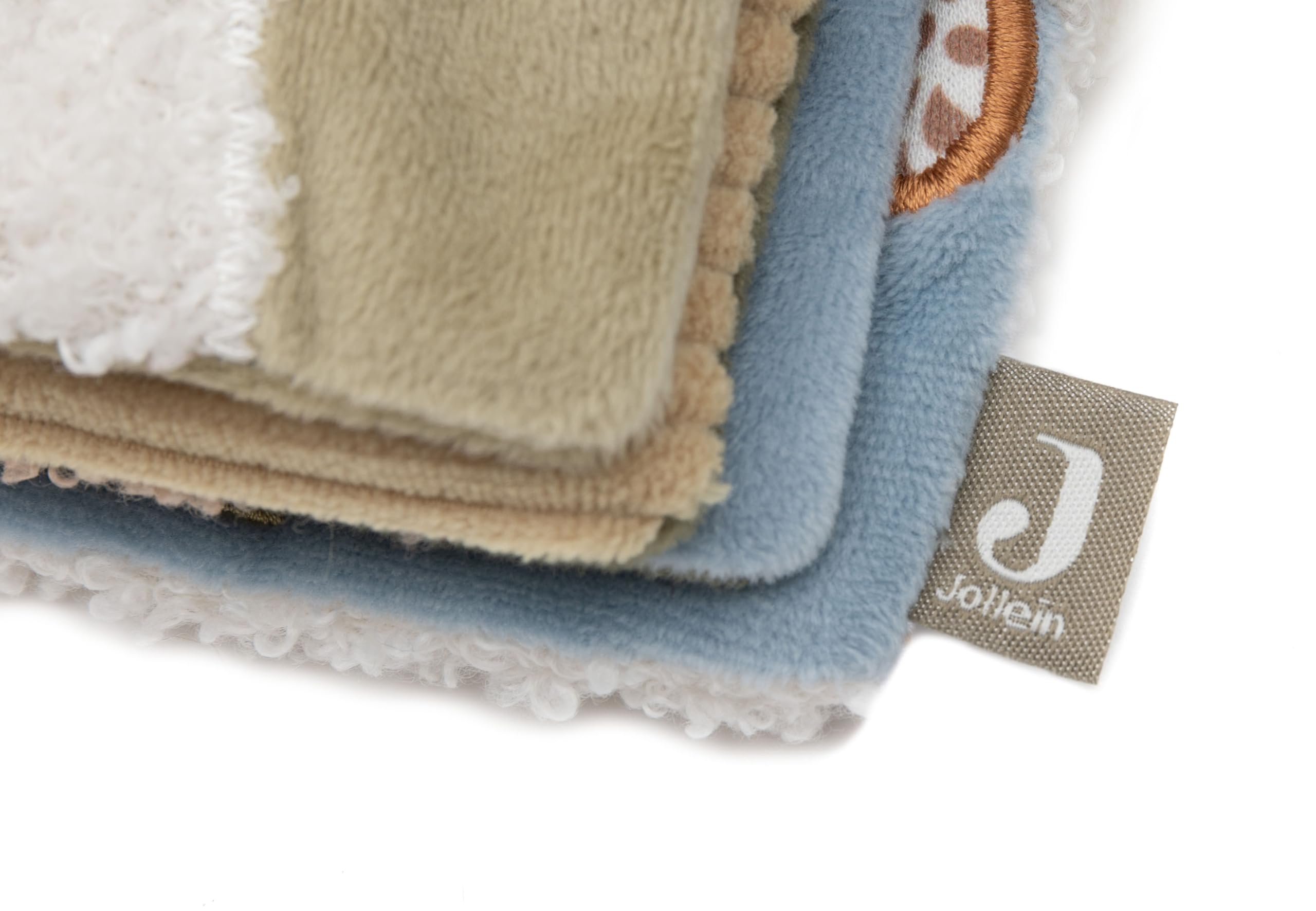 Jollein Livre Tissu Bébé - Tiny Park - Livre d’Éveil avec Pages Bruissantes, Rubans et Miroir - Stimule Les Sens et la Motricité - pour Parc et Sorties - Dès la Naissance