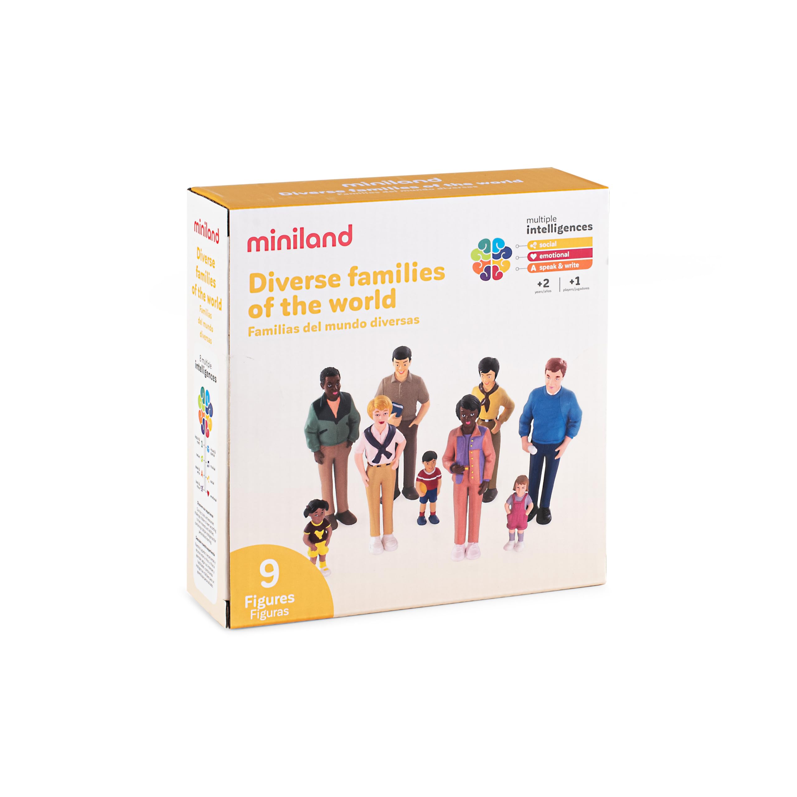 Miniland Diverse Familien der Welt. Set mit 9 handbemalten Figuren