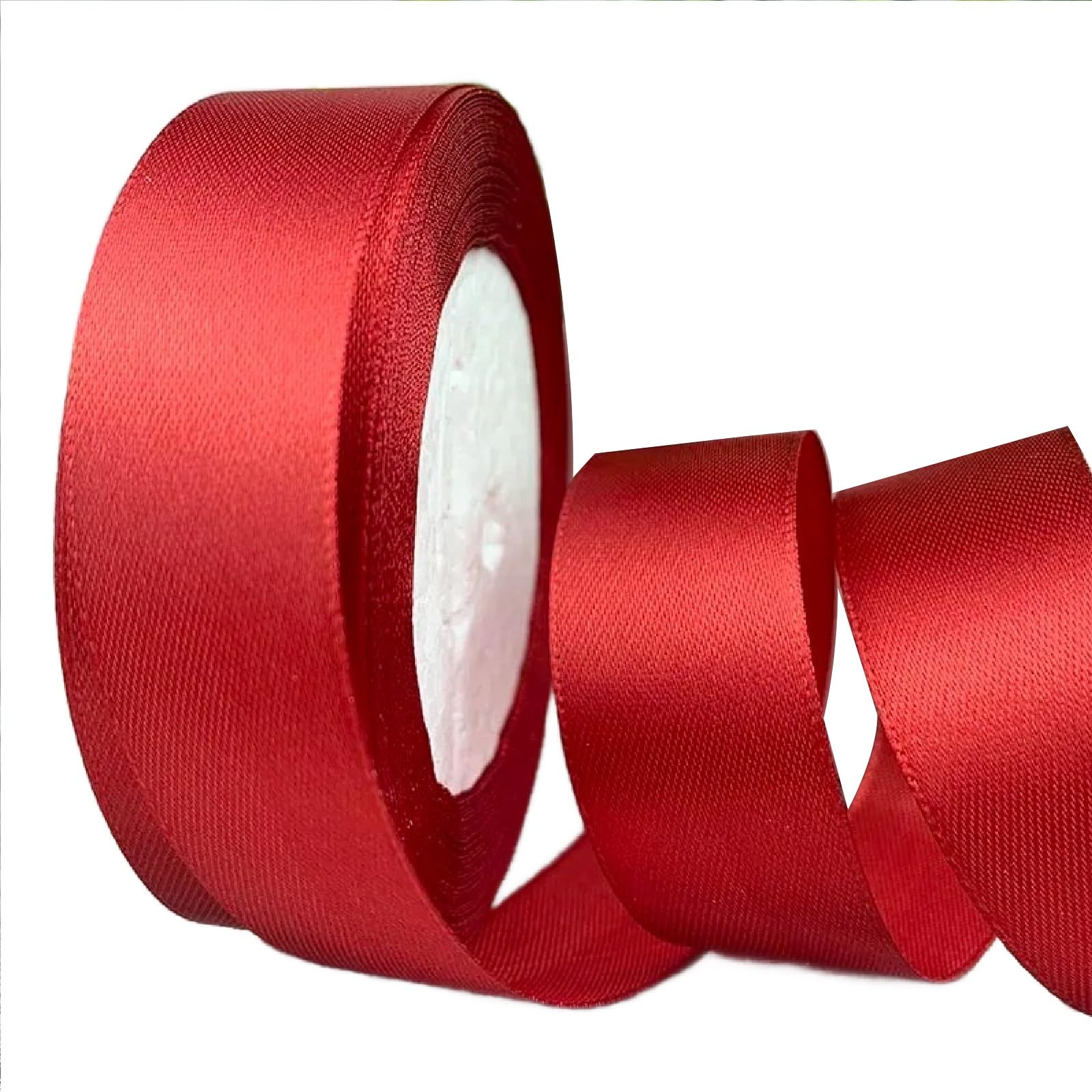 Godfather Satin Ribbon for Gift Wraping Crafting Party Decoration Polyester Ribbon (Red, 15mm) โ image 1