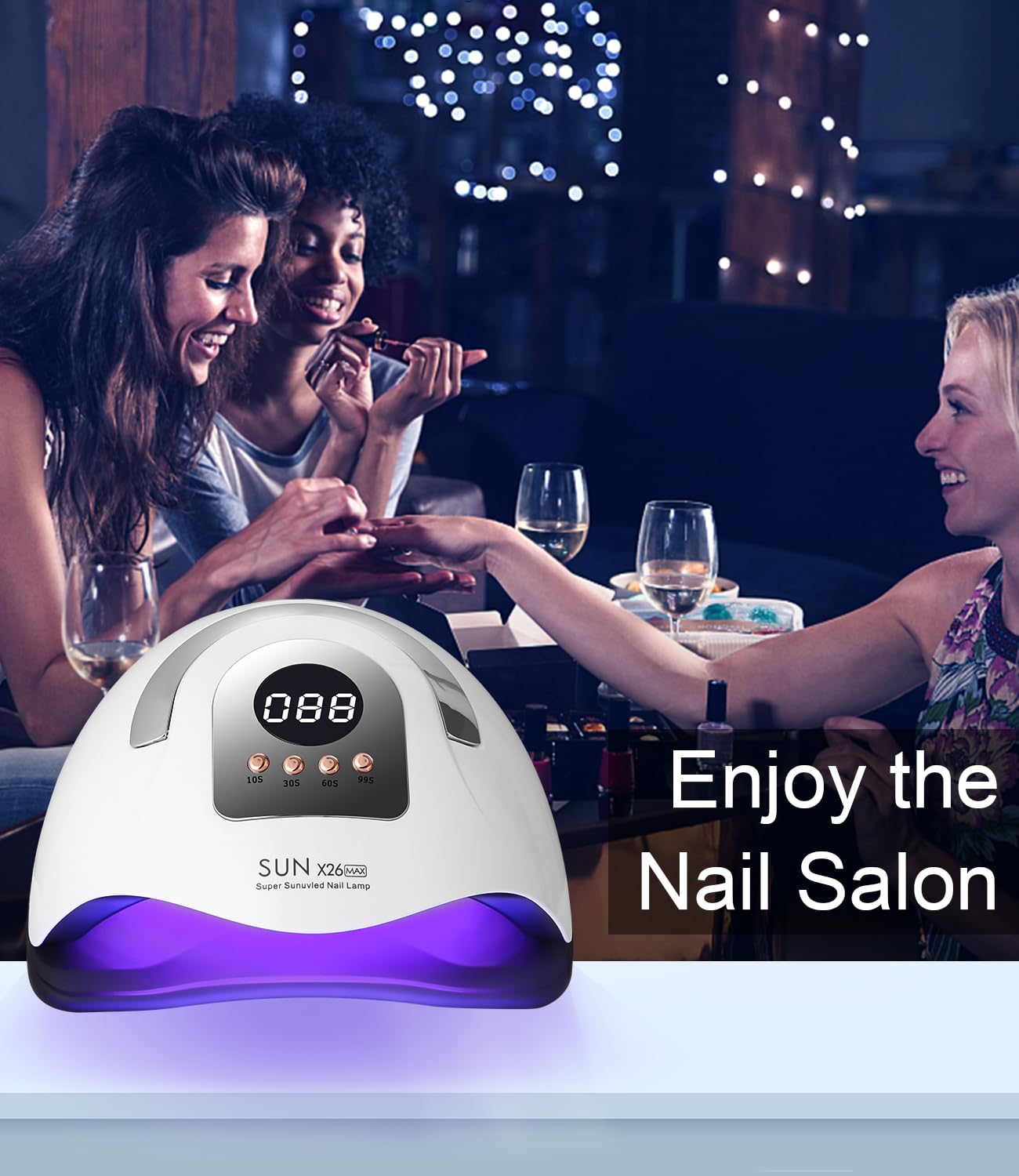 380W Lampada UV LED Unghie, Professionale 81 sfere di lampada a LEDs, Semipermanente Curare Rapidamente Pedicure Fornetto per Tutti i Smalti, Automatico Sensore per Manicure a Casa e in Salone