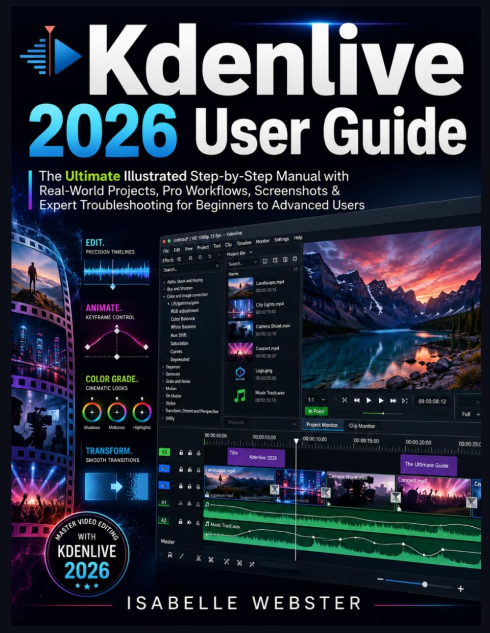 Kdenlive 2026 User Guide: The Ultimate Illustrated Step-by-Step Manual with Real-World Projects, Pro Workflows, Screenshots & Expert Troubleshooting ... Advanced Users (THE ILLUSTRATED GUIDE SERIES)