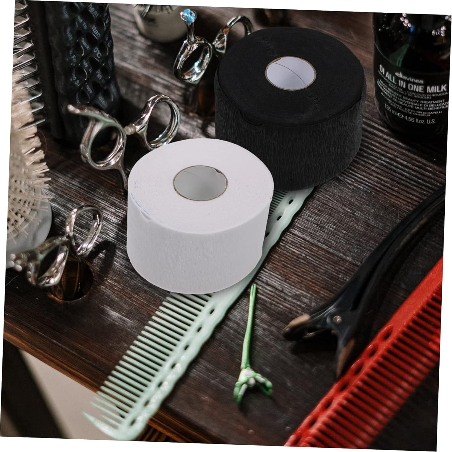 10 Rolls Disposable Neck Strips for Hairdressing Assorted Color Barber Neck Papers Skin Friendly Elastic Essential for Salons Home Haircuts