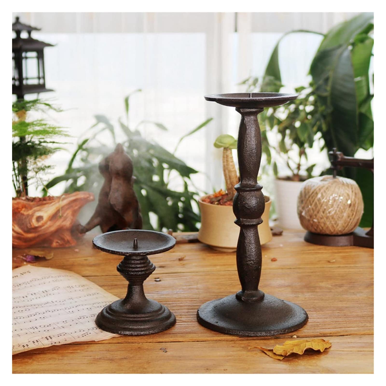 ビンテージ 銅製？キャンドルスタンドA 大きい Amazon.co.jp: AVLUZ レトロなキャンドルホルダー、ヴィンテージ