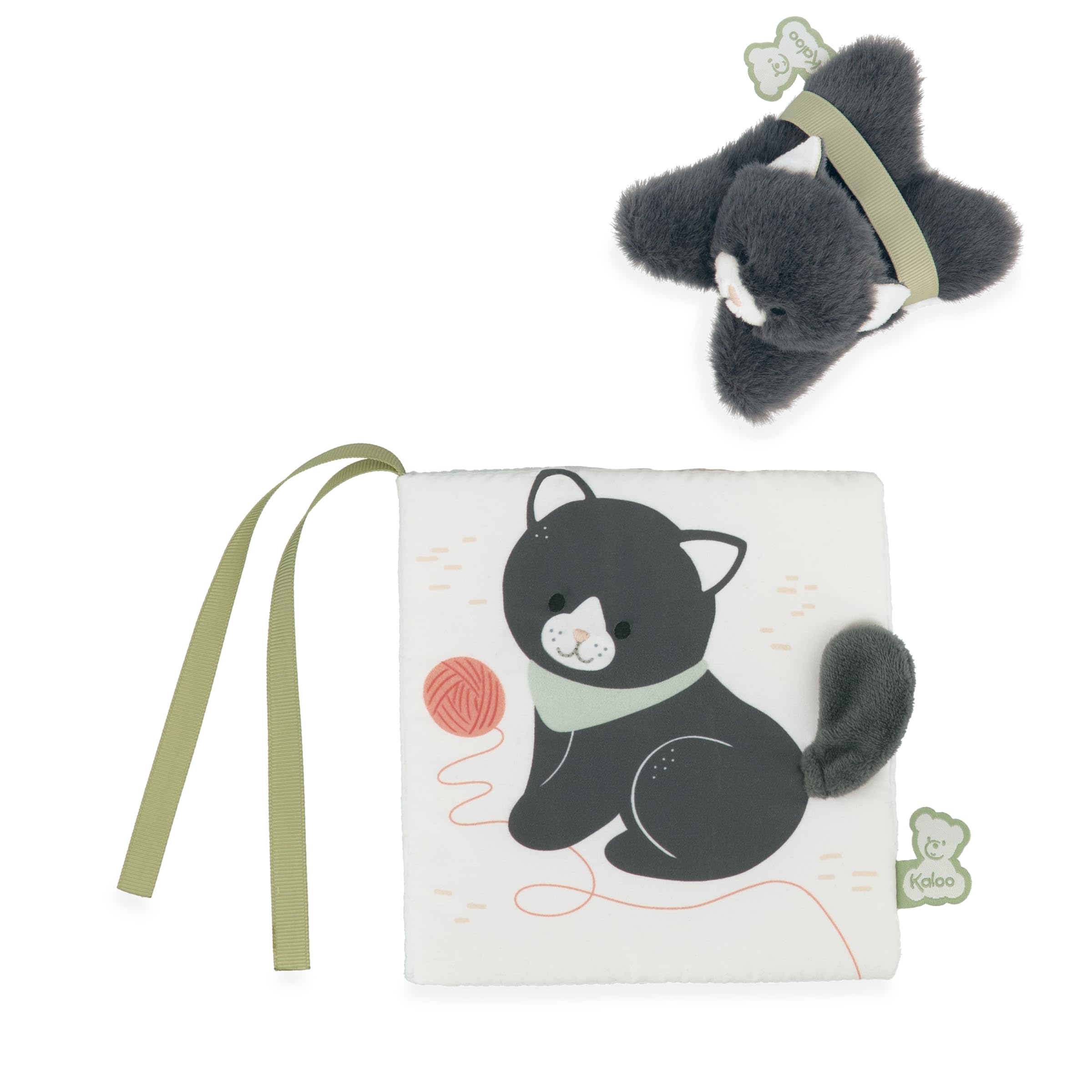Kaloo - Picture Book - Chamallow Cat at Home + mini comforter - Visual Discovery Book - Multicoloured - 14cm - From birth - K224013