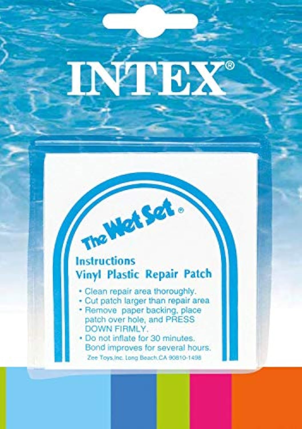 Intex Wet Set Adhesive Vinyl Plastic Repair Patch - 6 Pack 59631Ep