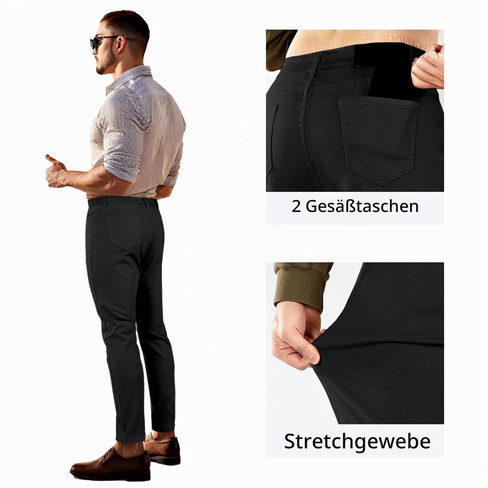 GINGTTO Skinny Jeans Herren Slim Stretch Denim Tapered Leg | Super Stretchy,Tapered Leg,Suitable for Leisure,Work,Dates