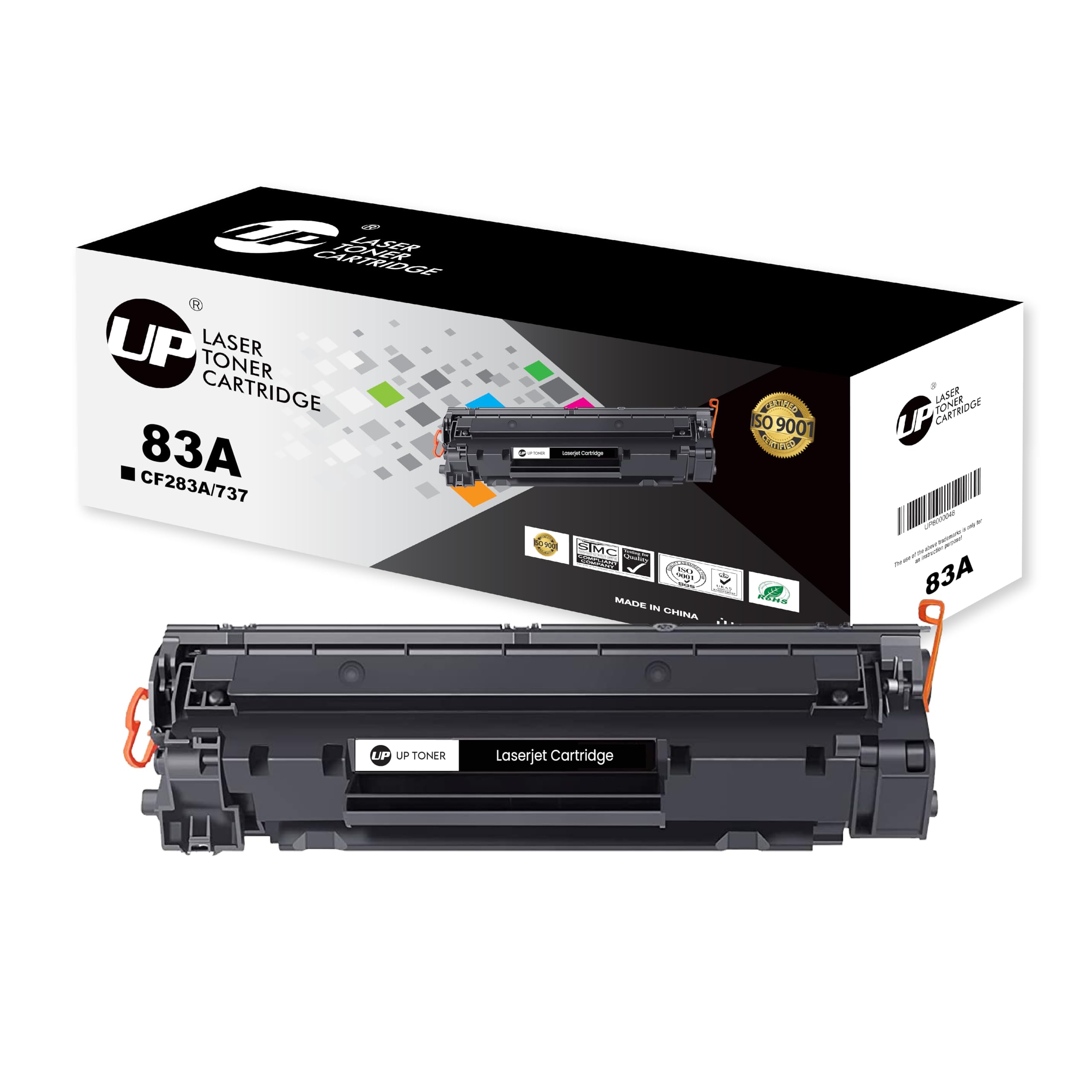 UP Compatible Toner Cartridge Replacement for 83A CF283A Work with Laserjet Pro MFP M125nw M125rnw M127 M127fn M127fw M126 M128fn M201dw M201n M225dw M225dn Printer (Black, 1 Pack)