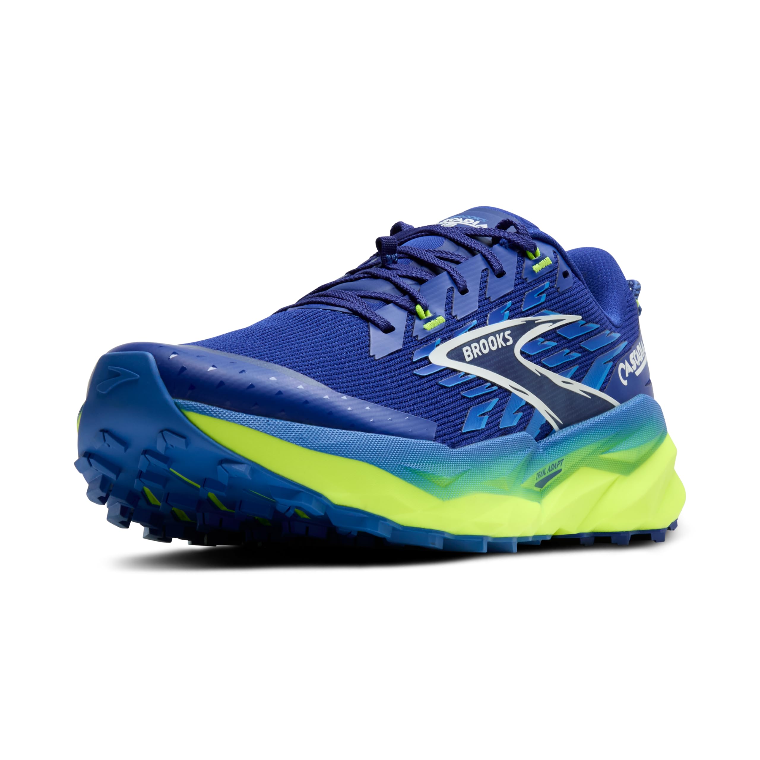 BROOKS Mens Cascadia 19 Sneaker, Surf The Web Nightlife White, 10.5 UK