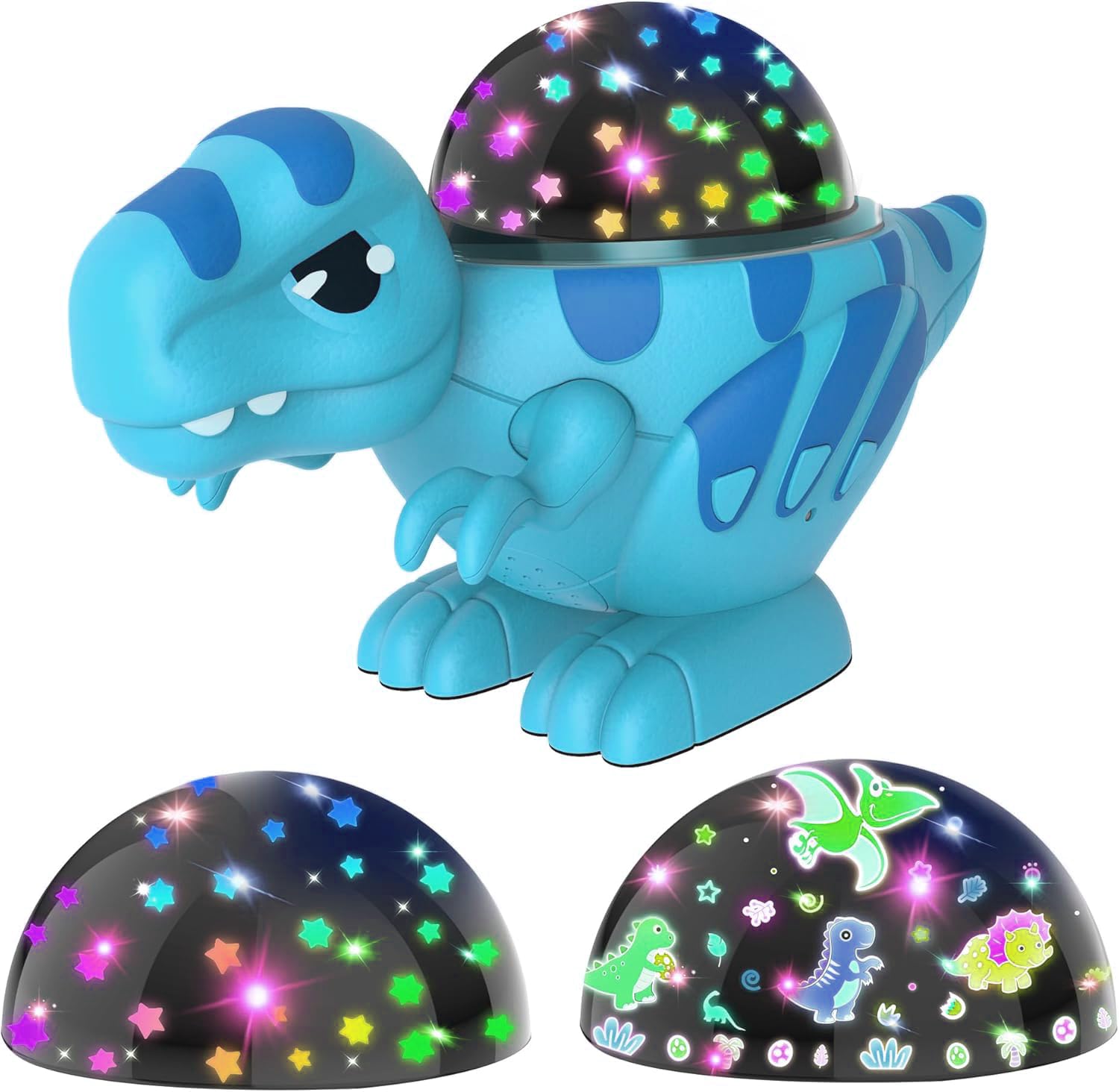 Syzplnwy Kids Dinosaur Night Light - 360掳 Rotating Star Projector with 16 Light Modes, Bedroom Ceiling Projector for Birthday Gift & Room Decoration