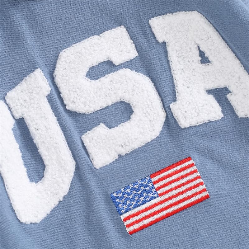 Newborn 4th of July Outfit Boy Girl Baby USA Romper American Flag Bodysuit Shirt Infant Fourth of July Clothes - Image 5