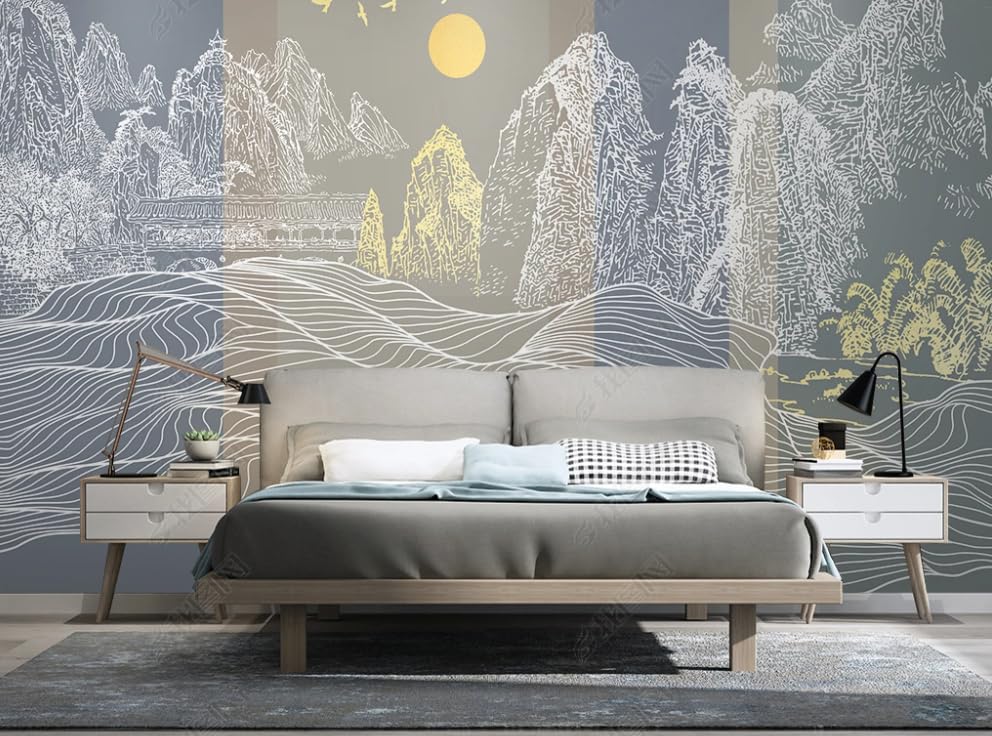 Poster géant mural salon moderne et chic papier peint intissé