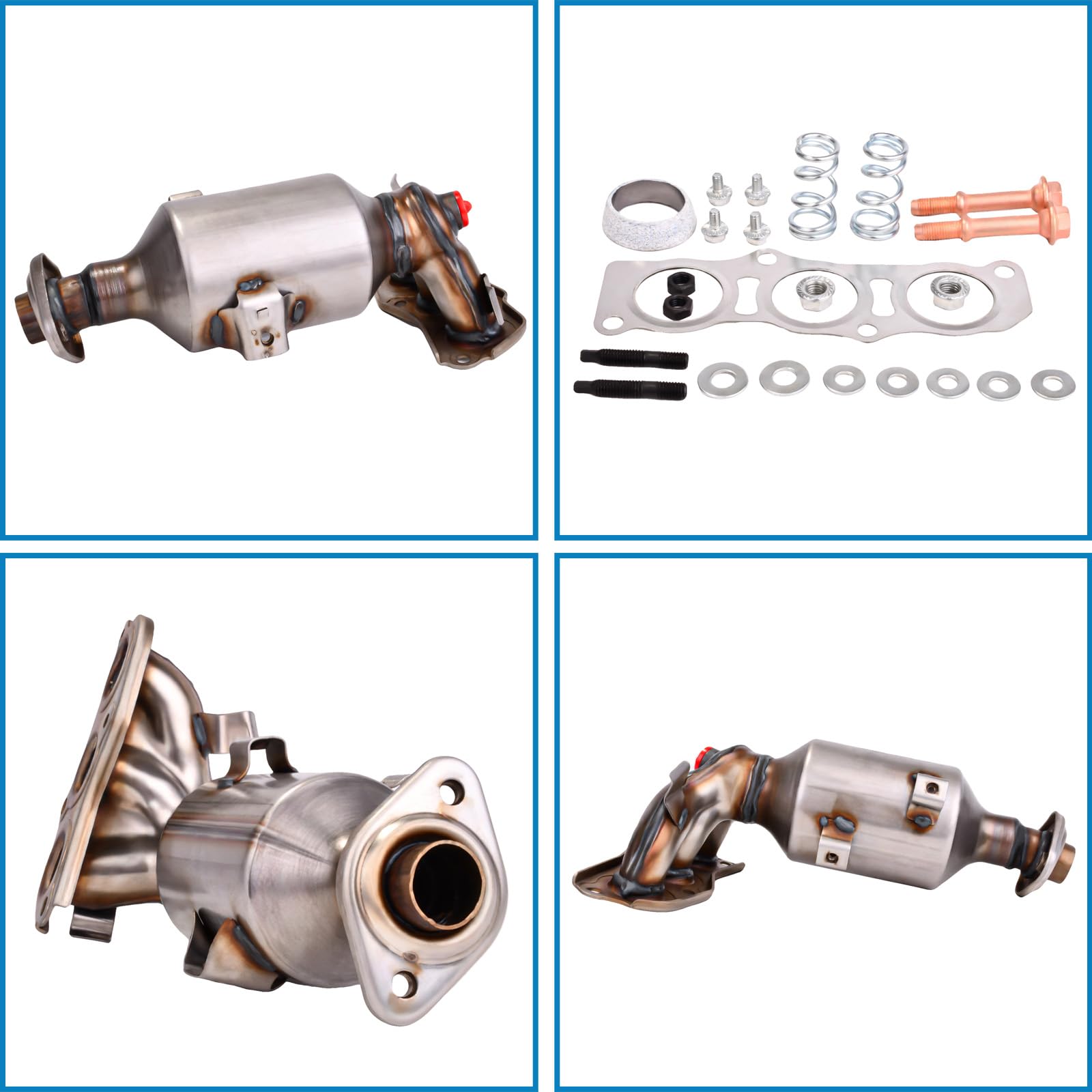 Catalizzatore con parti di montaggio Compatibile con C1 (PM_, PN_) 107 (PM_, PN_) AYGO (_B1_) Sostituzione per 0342L5 171400Q010