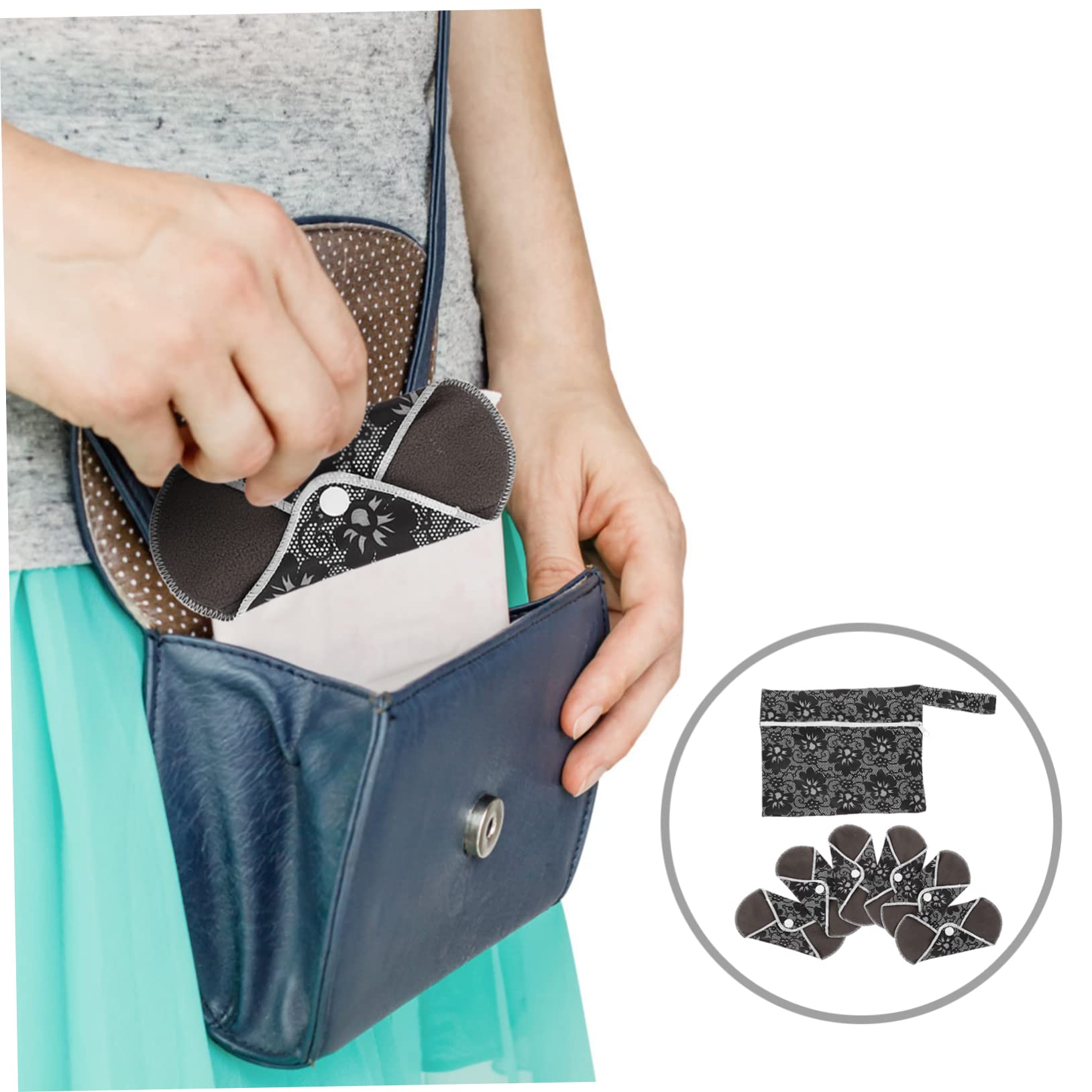 MAGICLULU 18 Stk Tante Handtuchset Mädchen Anzug waschbare servietten Sanitär wiederverwendbare Damenbinden waschbare Damenbinden Slipeinlagen Damenbinde für Mädchen Bambus Stilleinlage Pads