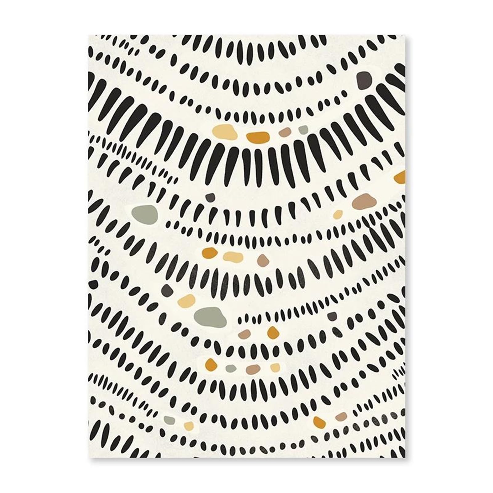 Peinture murale abstraite élégante sur toile style bohème chic motif C 40x60cm