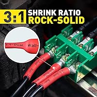 Vista 4 de haisstronica Tubo termorretráctil 3:1, relación de encogimiento, tubo termorretráctil de grado marino forrado con adhesivo para el hogar, automoción